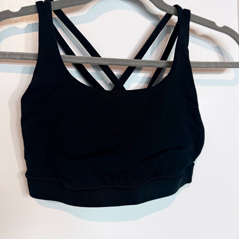 Lululemon Energy Bra Black Approx M (Tag Removed)